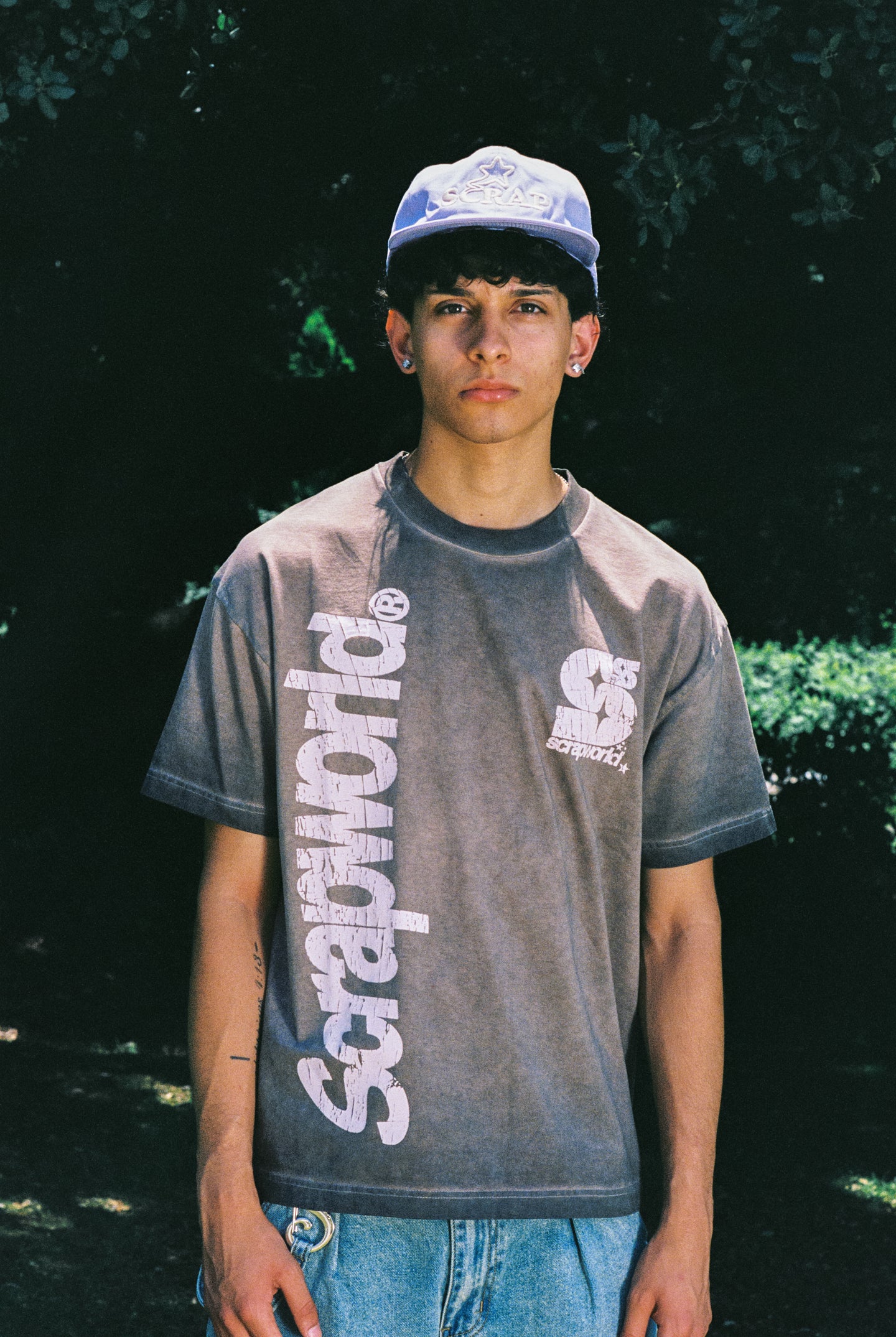 VERT ACID WASH TEE BROWN